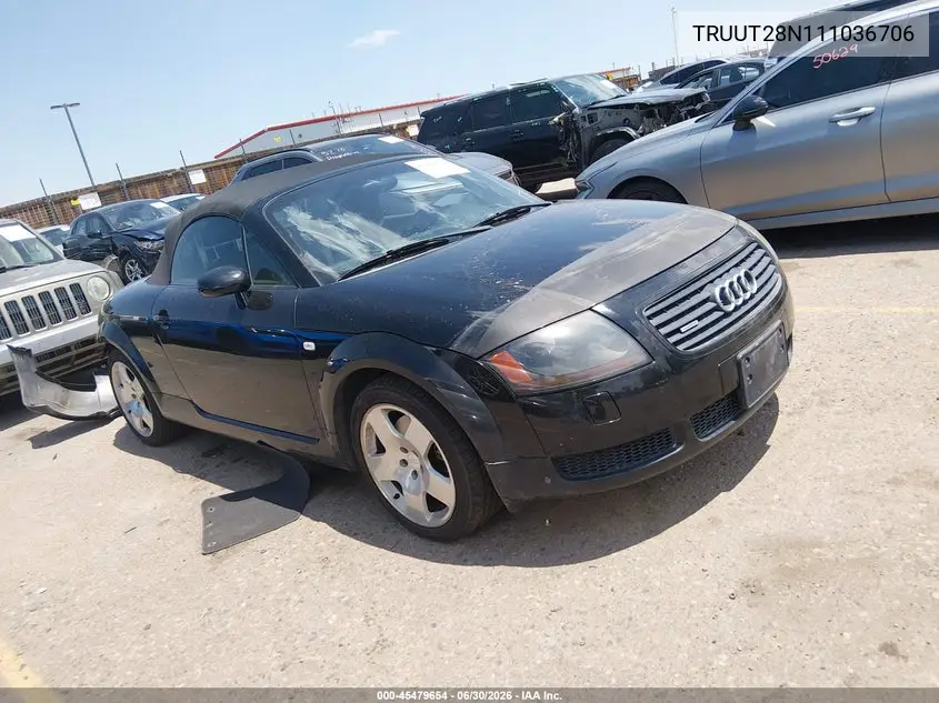 2001 Audi Tt VIN: TRUUT28N111036706 Lot: 45479654