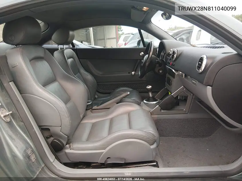 2001 Audi Tt VIN: TRUWX28N811040099 Lot: 45624053
