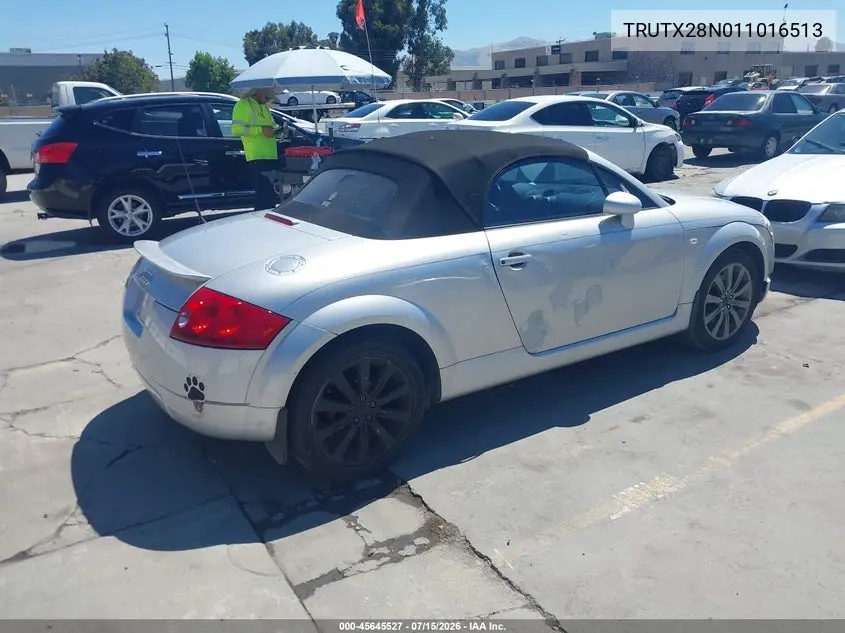 2001 Audi Tt VIN: TRUTX28N011016513 Lot: 45645527
