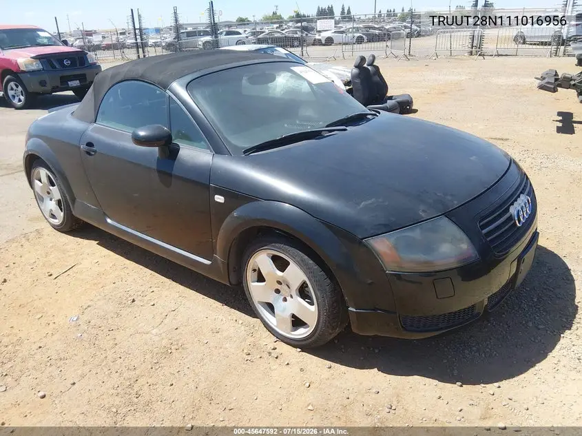 2001 Audi Tt VIN: TRUUT28N111016956 Lot: 45647592