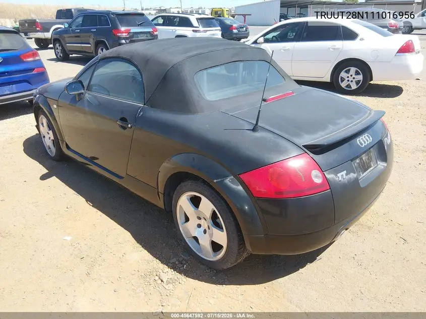 2001 Audi Tt VIN: TRUUT28N111016956 Lot: 45647592