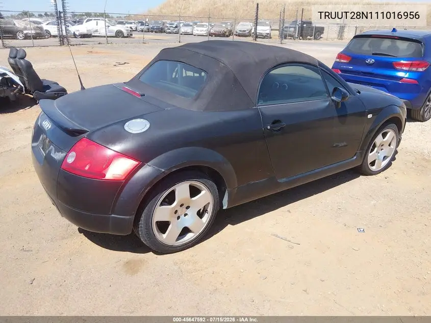 2001 Audi Tt VIN: TRUUT28N111016956 Lot: 45647592