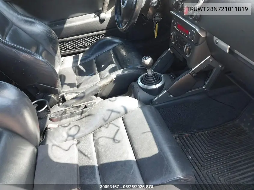 2002 Audi Tt Quaro VIN: TRUWT28N721011819 Lot: 30093167