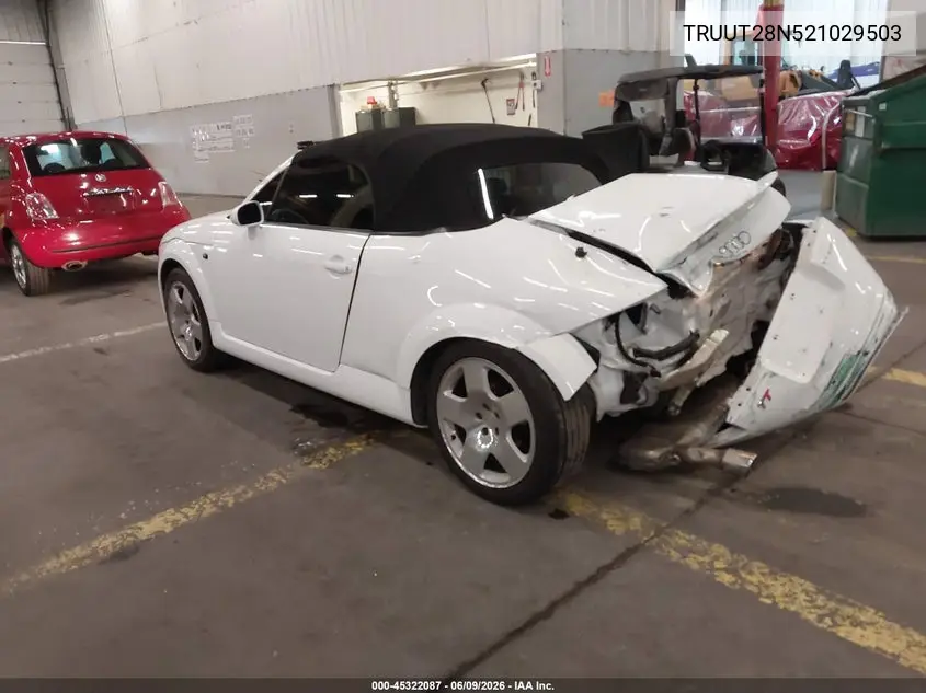 2002 Audi Tt 1.8L VIN: TRUUT28N521029503 Lot: 45322087