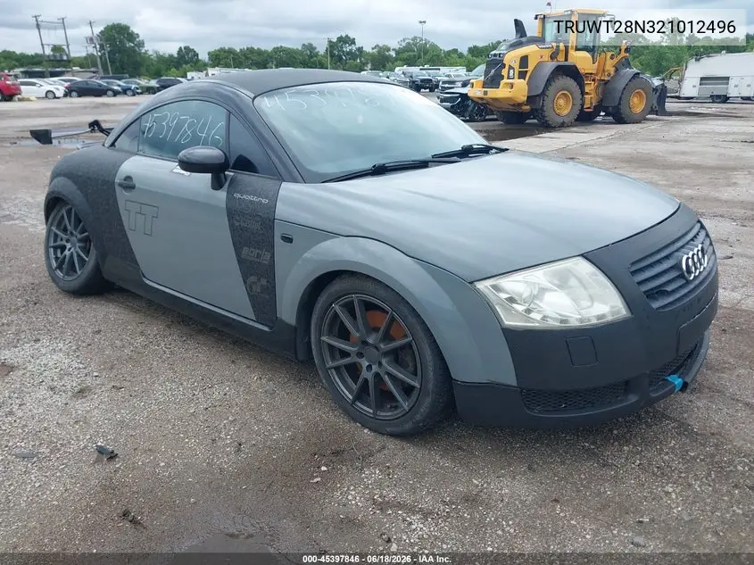 2002 Audi Tt 1.8L VIN: TRUWT28N321012496 Lot: 45397846