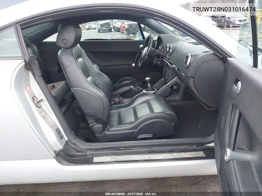 2003 Audi Tt 1.8L VIN: TRUWT28N031016474 Lot: 44709098