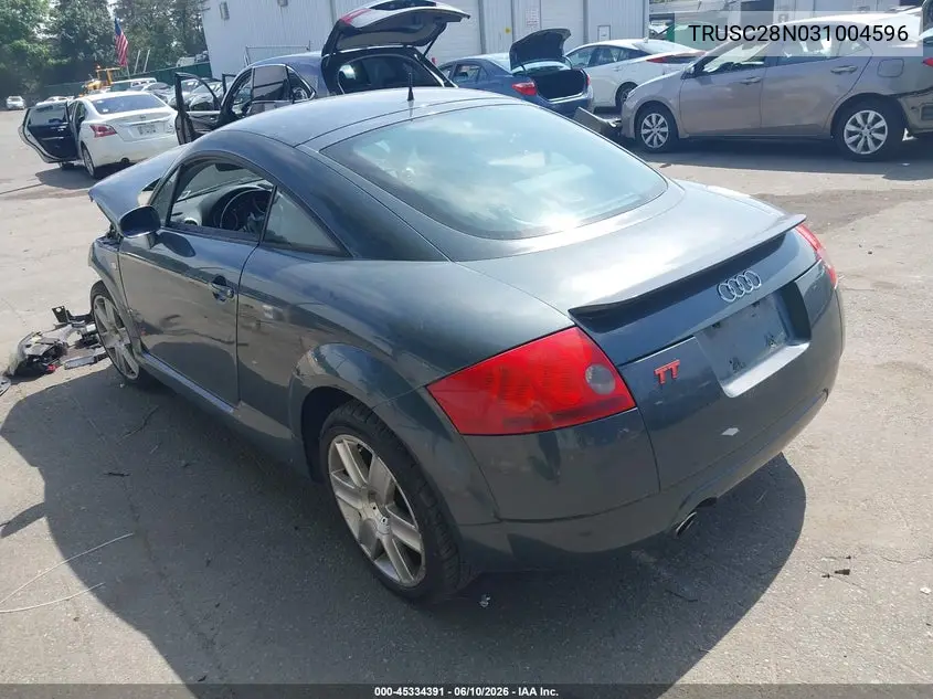 2003 Audi Tt 1.8L VIN: TRUSC28N031004596 Lot: 45334391