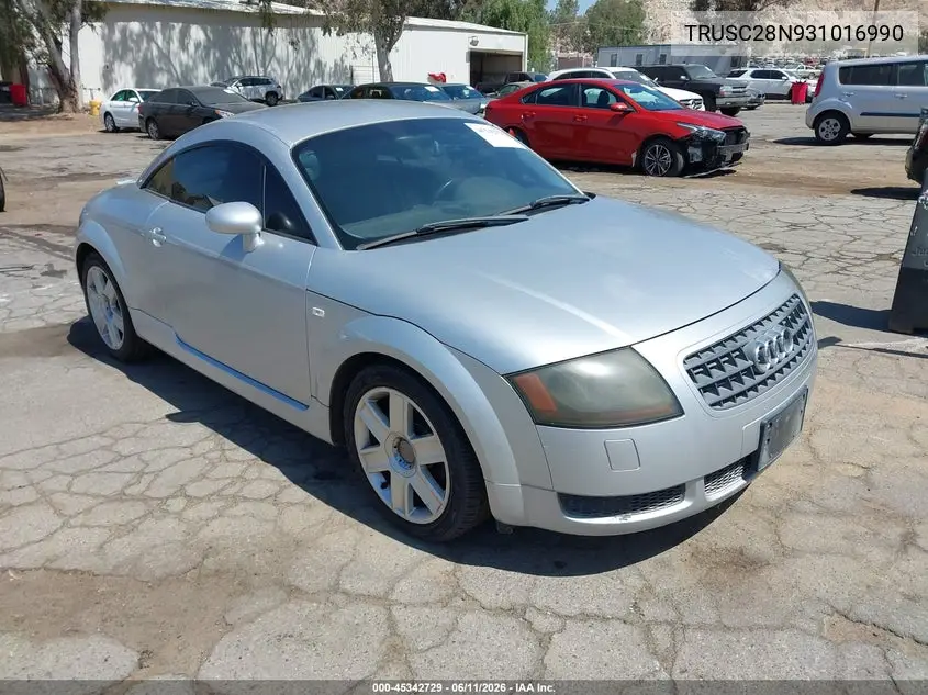2003 Audi Tt 1.8L VIN: TRUSC28N931016990 Lot: 45342729
