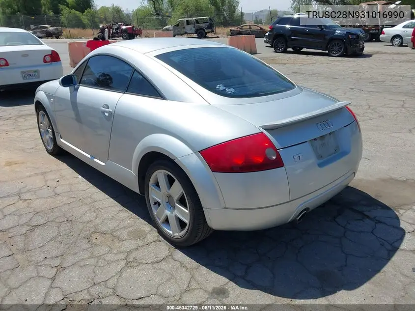 2003 Audi Tt 1.8L VIN: TRUSC28N931016990 Lot: 45342729