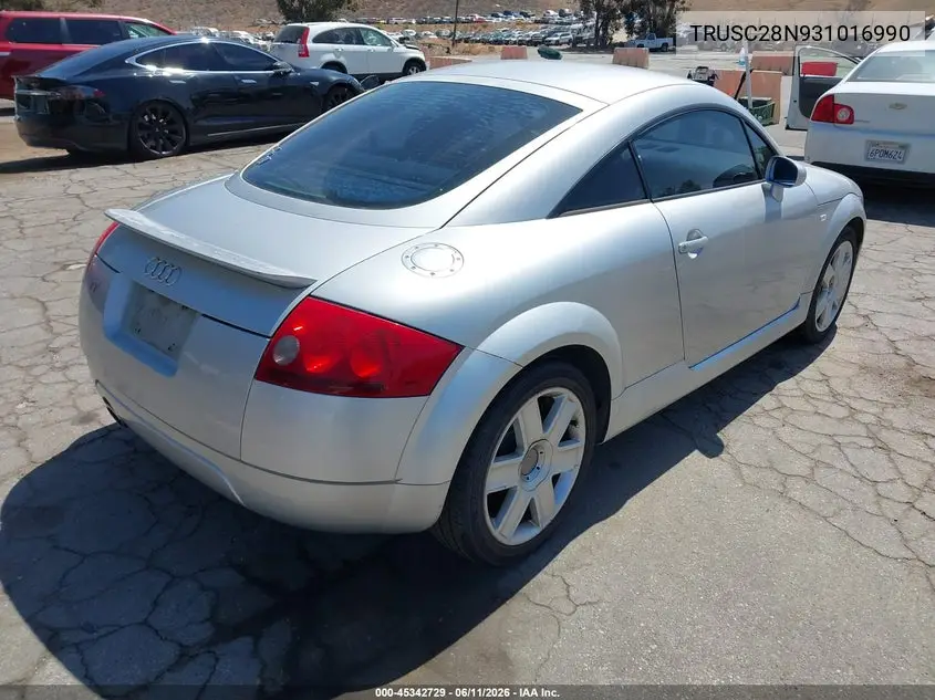 2003 Audi Tt 1.8L VIN: TRUSC28N931016990 Lot: 45342729