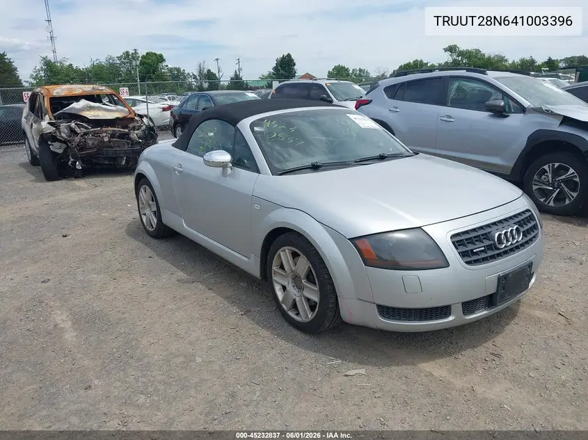 2004 Audi Tt 1.8L VIN: TRUUT28N641003396 Lot: 45232837