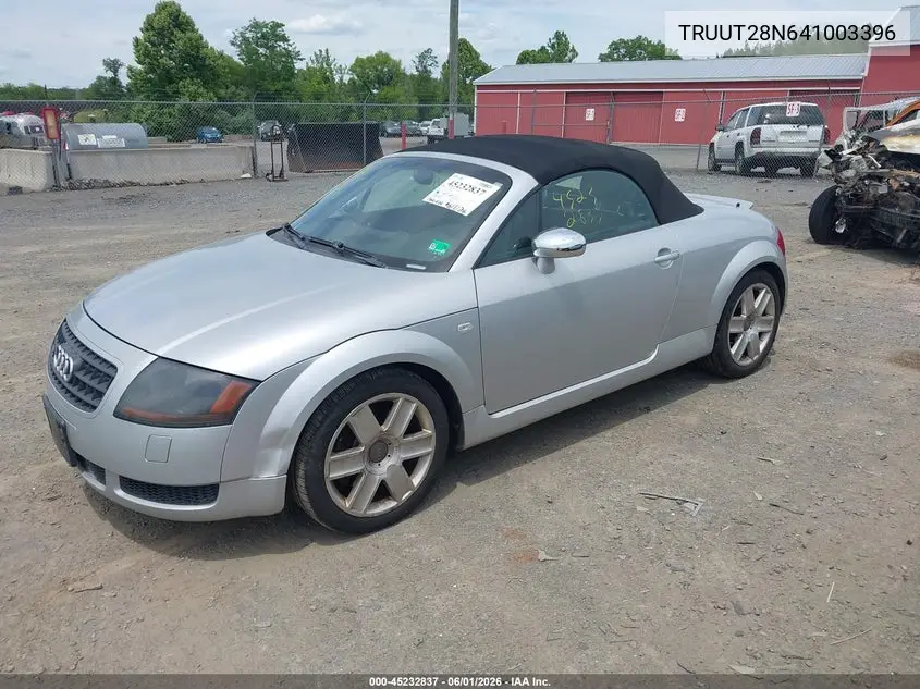 2004 Audi Tt 1.8L VIN: TRUUT28N641003396 Lot: 45232837