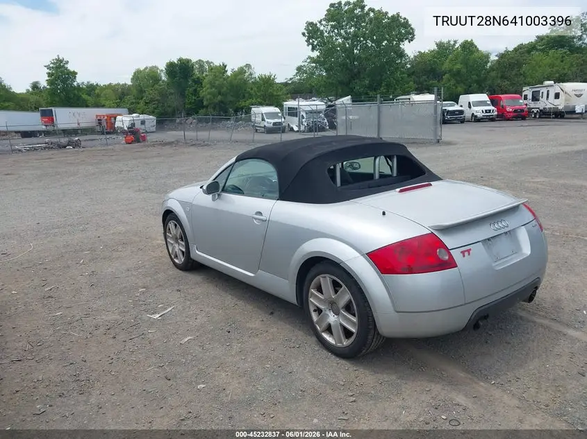 2004 Audi Tt 1.8L VIN: TRUUT28N641003396 Lot: 45232837