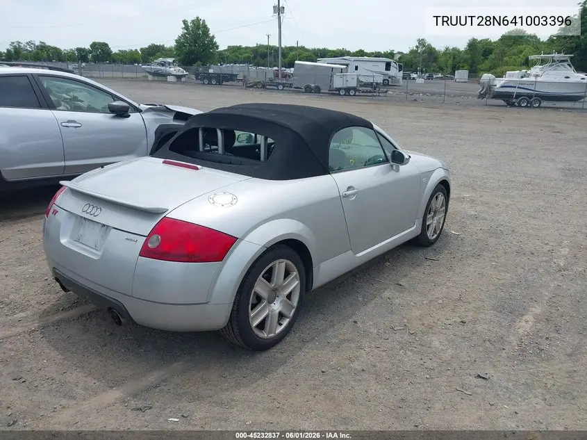 2004 Audi Tt 1.8L VIN: TRUUT28N641003396 Lot: 45232837