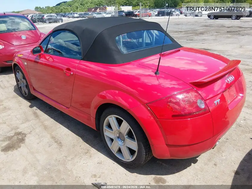2005 Audi Tt 1.8L VIN: TRUTC28N751007809 Lot: 45461478