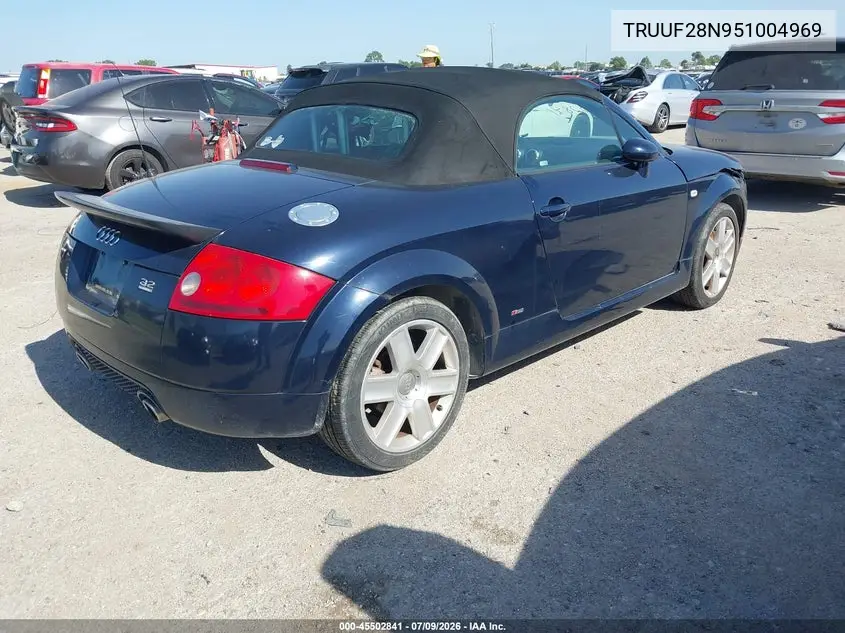 2005 Audi Tt 3.2L VIN: TRUUF28N951004969 Lot: 45502841
