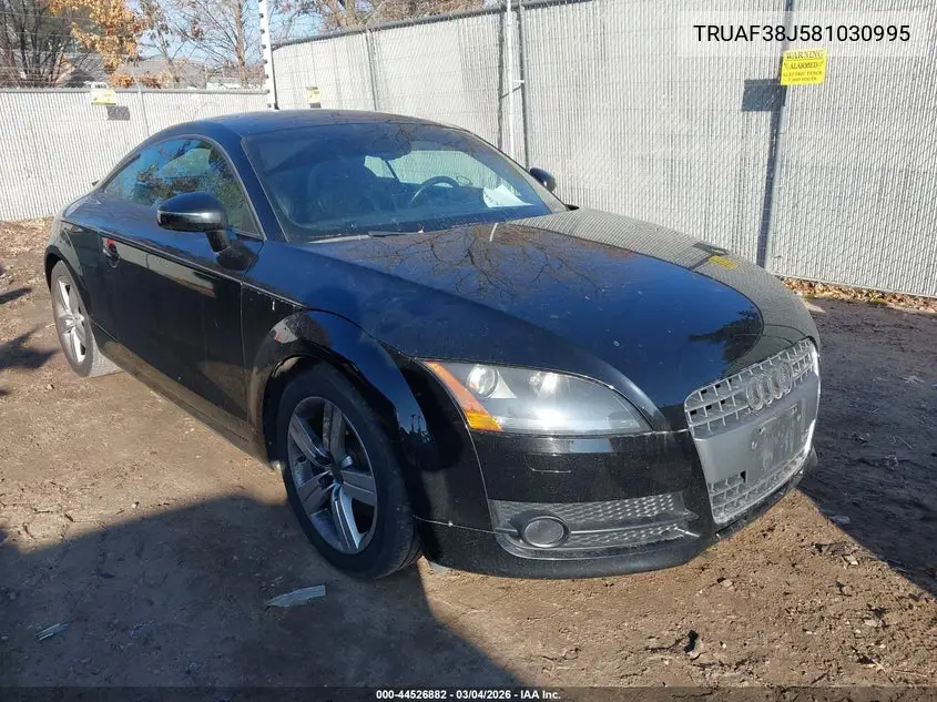 2008 Audi Tt 2.0T VIN: TRUAF38J581030995 Lot: 44526882