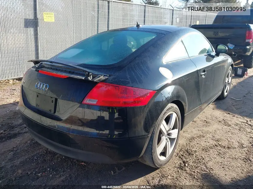 2008 Audi Tt 2.0T VIN: TRUAF38J581030995 Lot: 44526882
