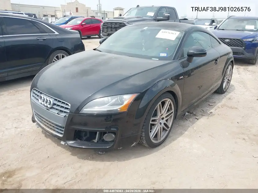 2008 Audi Tt 2.0T VIN: TRUAF38J981026576 Lot: 44976363