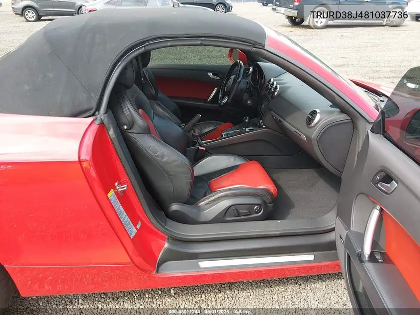 2008 Audi Tt 3.2 VIN: TRURD38J481037736 Lot: 45011244