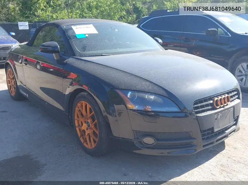 2008 Audi Tt 2.0T VIN: TRUNF38J681049640 Lot: 45075465