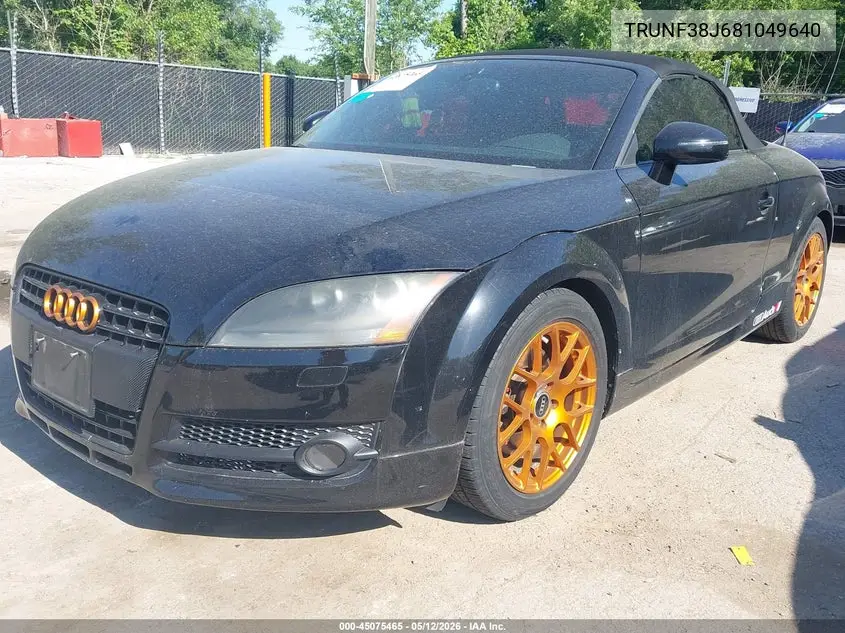2008 Audi Tt 2.0T VIN: TRUNF38J681049640 Lot: 45075465