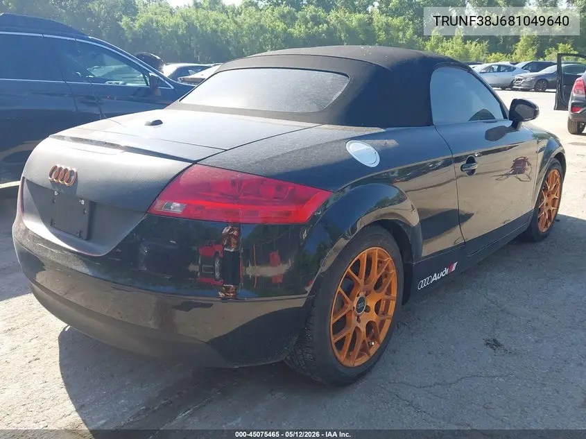 2008 Audi Tt 2.0T VIN: TRUNF38J681049640 Lot: 45075465