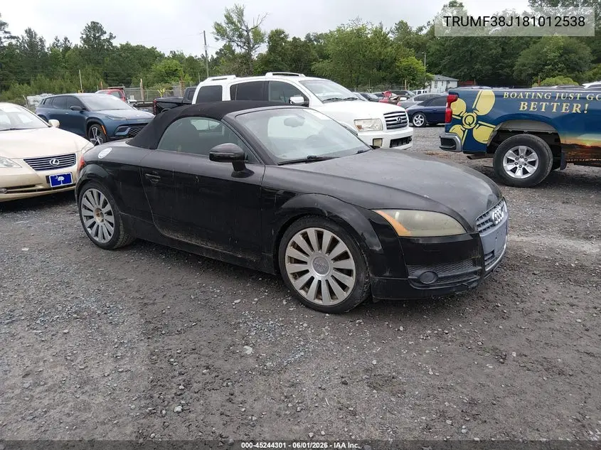 2008 Audi Tt 2.0T VIN: TRUMF38J181012538 Lot: 45244301