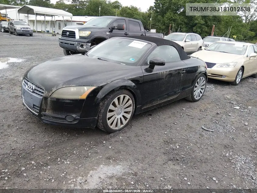 2008 Audi Tt 2.0T VIN: TRUMF38J181012538 Lot: 45244301