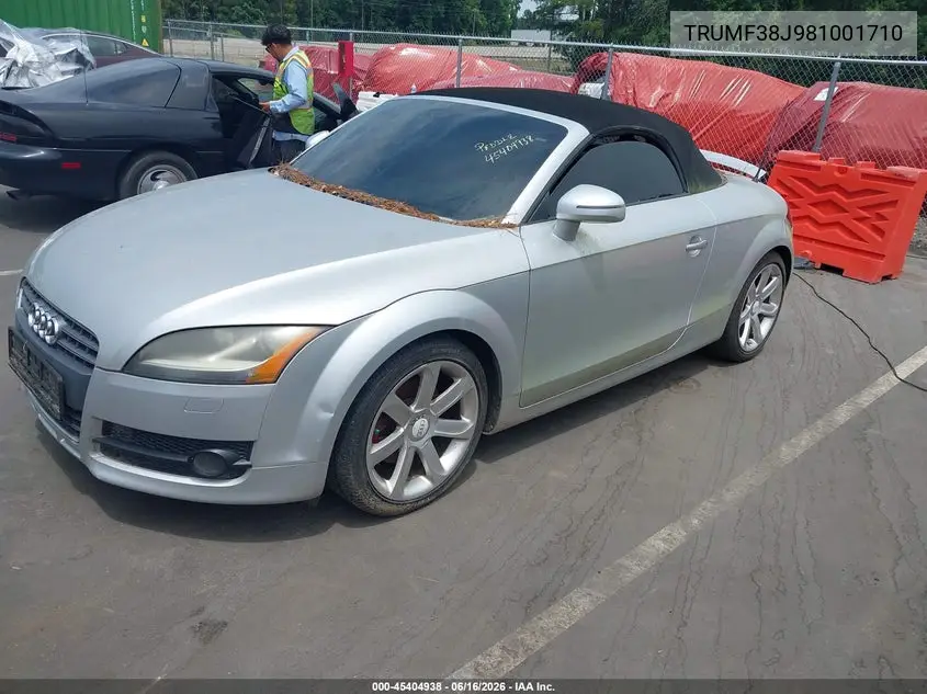 2008 Audi Tt 2.0T VIN: TRUMF38J981001710 Lot: 45404938