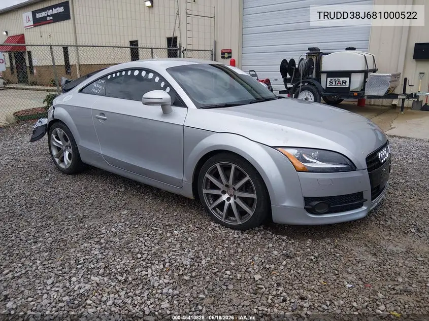 2008 Audi Tt 3.2 VIN: TRUDD38J681000522 Lot: 45410828