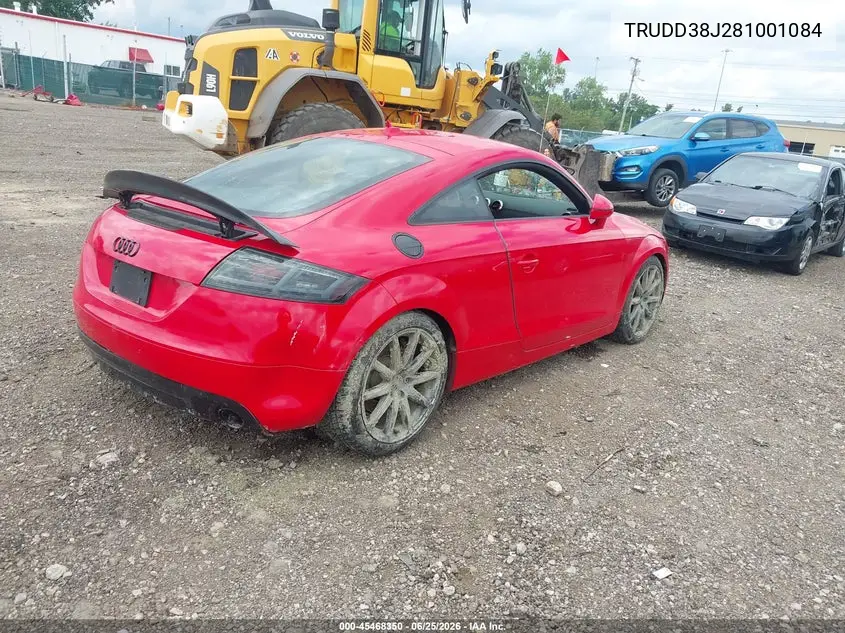 2008 Audi Tt 3.2 VIN: TRUDD38J281001084 Lot: 45468350