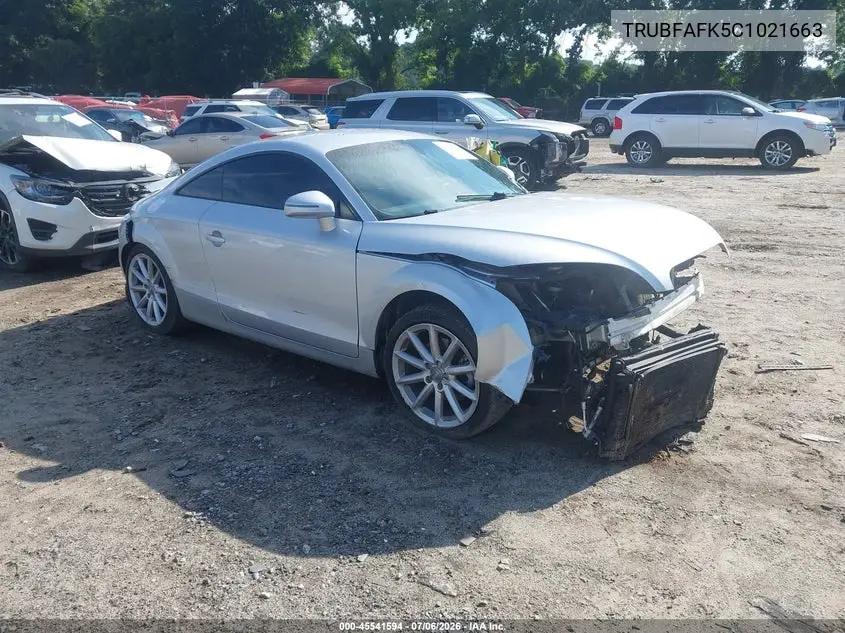 2012 Audi Tt 2.0T Premium Plus VIN: TRUBFAFK5C1021663 Lot: 45541594