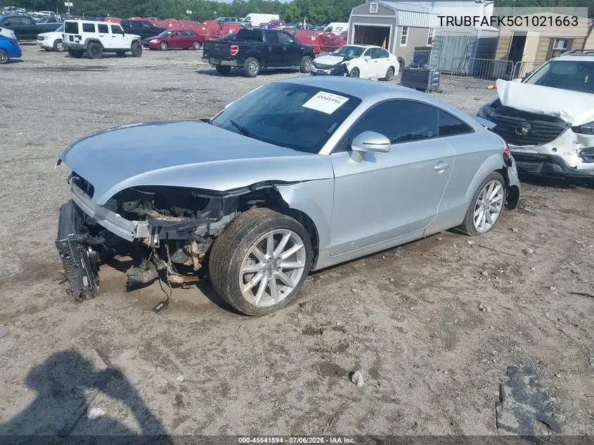 2012 Audi Tt 2.0T Premium Plus VIN: TRUBFAFK5C1021663 Lot: 45541594