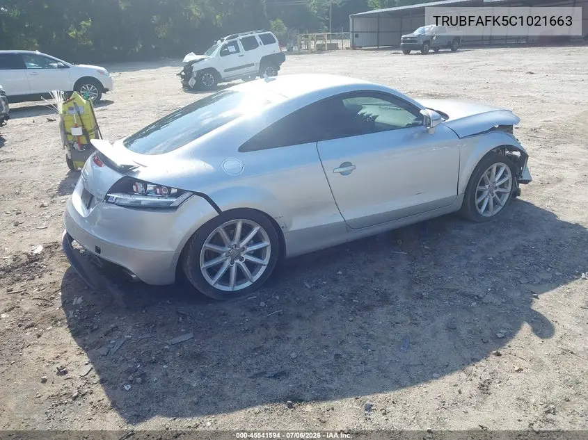 2012 Audi Tt 2.0T Premium Plus VIN: TRUBFAFK5C1021663 Lot: 45541594