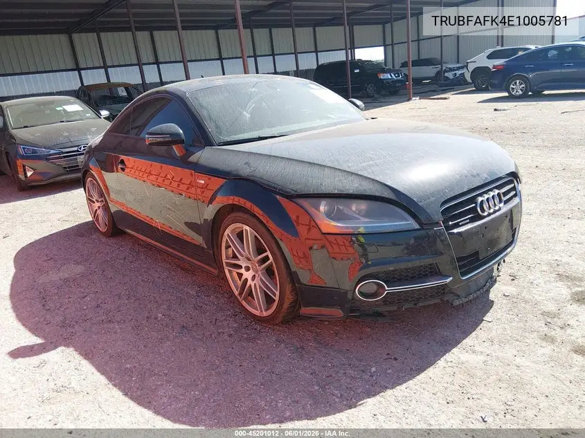 2014 Audi Tt 2.0T VIN: TRUBFAFK4E1005781 Lot: 45201012
