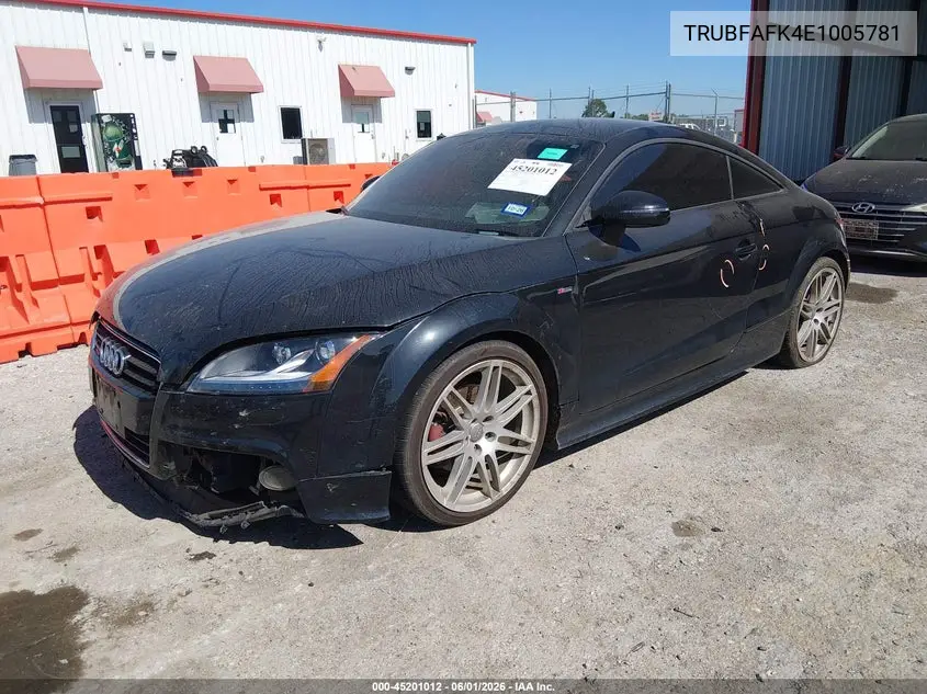 2014 Audi Tt 2.0T VIN: TRUBFAFK4E1005781 Lot: 45201012
