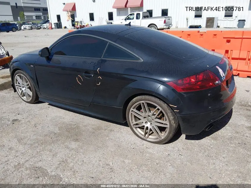 2014 Audi Tt 2.0T VIN: TRUBFAFK4E1005781 Lot: 45201012