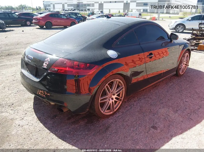 2014 Audi Tt 2.0T VIN: TRUBFAFK4E1005781 Lot: 45201012
