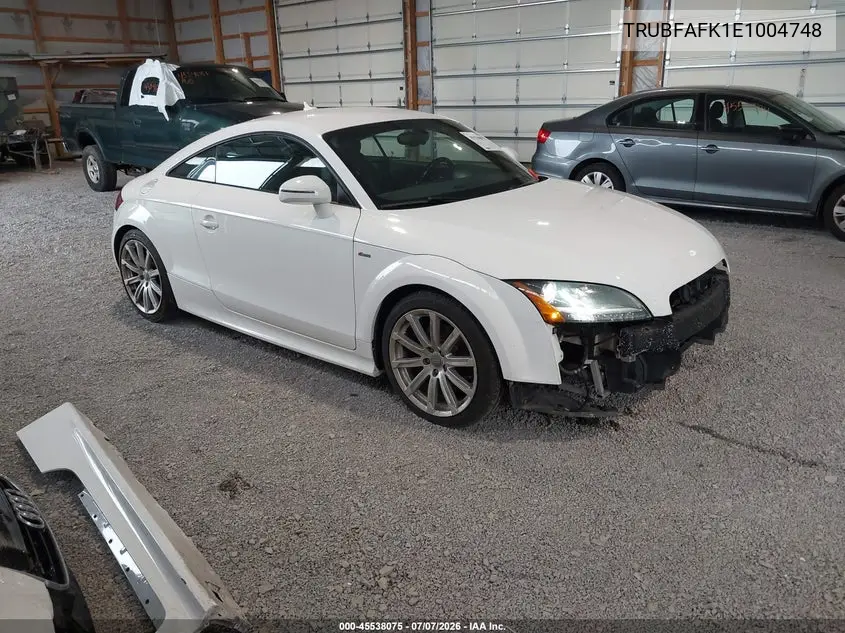 2014 Audi Tt 2.0T VIN: TRUBFAFK1E1004748 Lot: 45538075