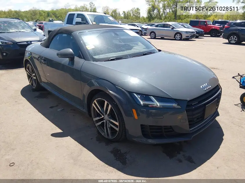 2016 Audi Tt 2.0T VIN: TRUT5CFV2G1028511 Lot: 45107935