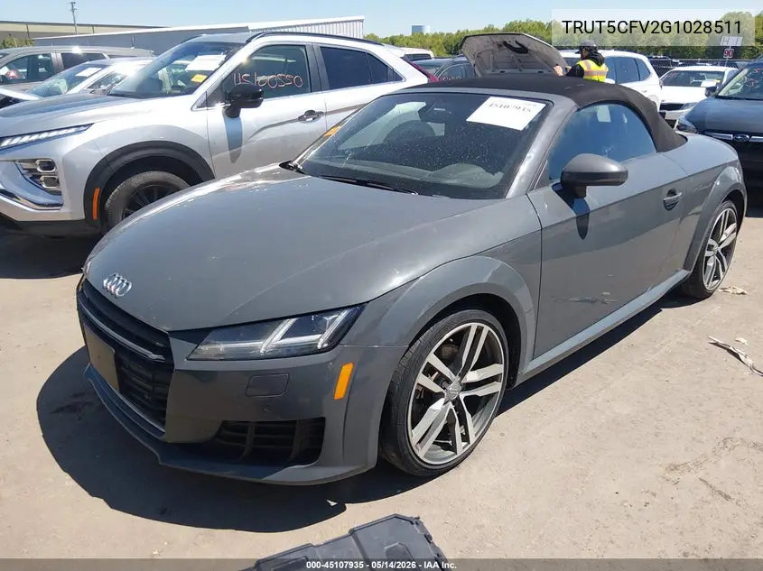 2016 Audi Tt 2.0T VIN: TRUT5CFV2G1028511 Lot: 45107935