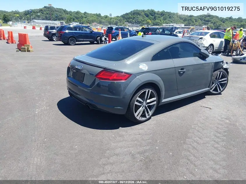 2016 Audi Tt 2.0T VIN: TRUC5AFV9G1019275 Lot: 45351327
