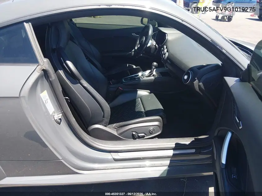 2016 Audi Tt 2.0T VIN: TRUC5AFV9G1019275 Lot: 45351327