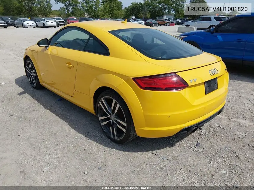 2017 Audi Tt 2.0T VIN: TRUC5AFV4H1001820 Lot: 45285351