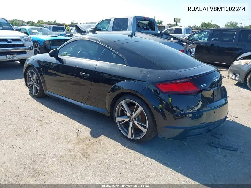 2021 Audi Tt 45 Tfsi Quattro S Tronic VIN: TRUAEAFV8M1002244 Lot: 45235611