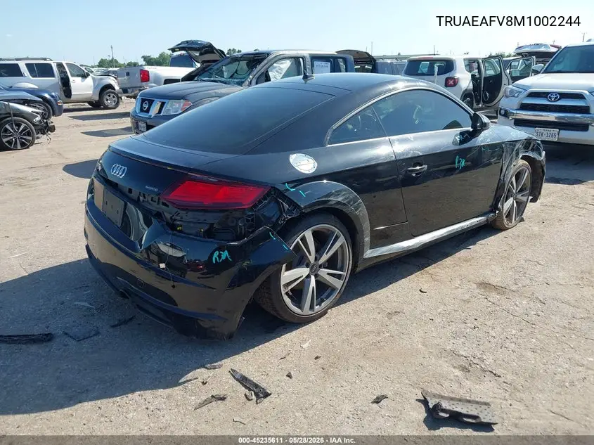 2021 Audi Tt 45 Tfsi Quattro S Tronic VIN: TRUAEAFV8M1002244 Lot: 45235611