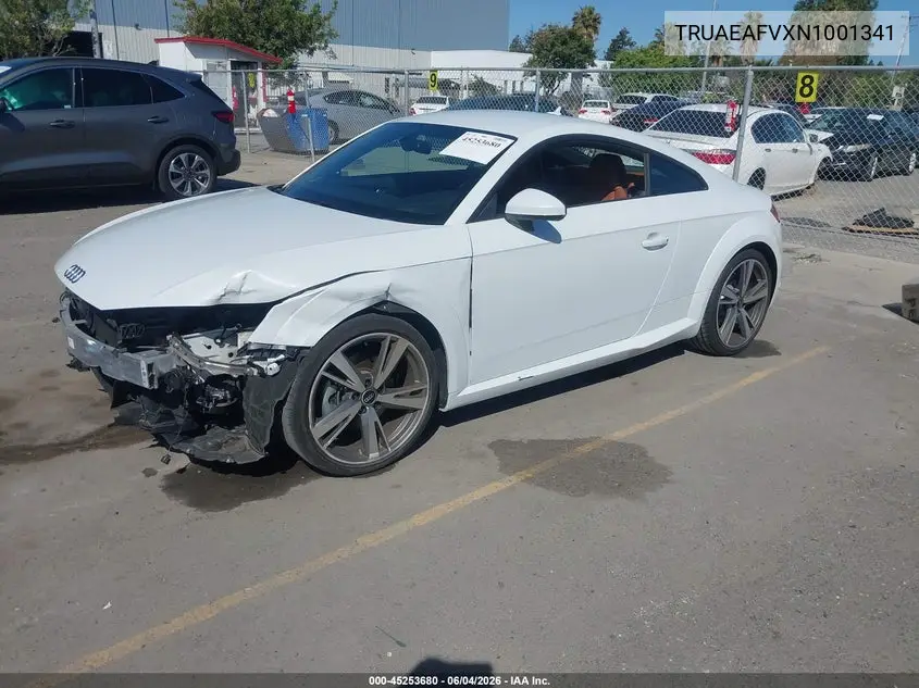 2022 Audi Tt 45 Tfsi Quattro S Tronic VIN: TRUAEAFVXN1001341 Lot: 45253680