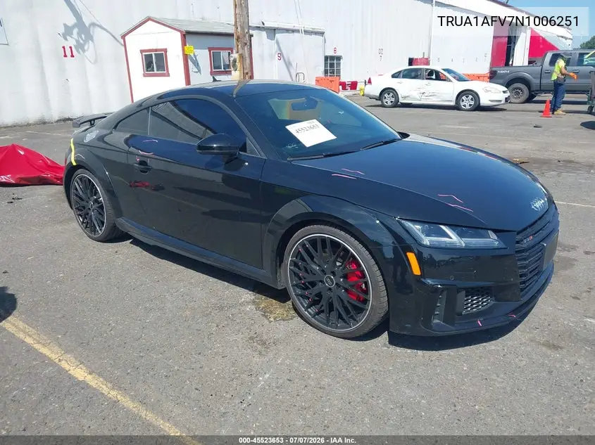 2022 Audi Tts Tfsi Quattro S Tronic VIN: TRUA1AFV7N1006251 Lot: 45523653
