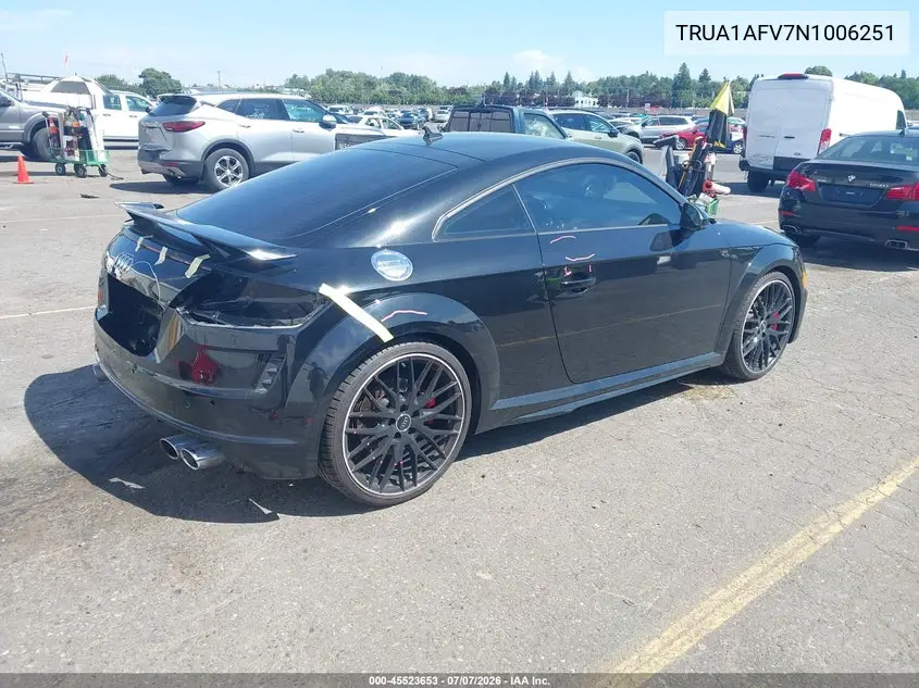2022 Audi Tts Tfsi Quattro S Tronic VIN: TRUA1AFV7N1006251 Lot: 45523653